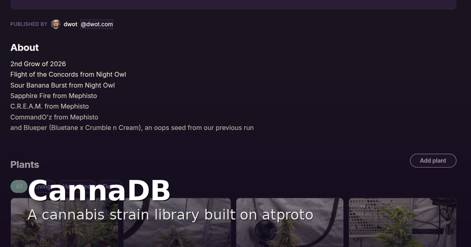 CannaDB: A Cannabis Strain Library Built on atproto